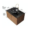 GDFStudio Warren Modern Wall-Mounted 30" Wood Storage Bathroom Vanity with Round Ceramic Basin - 3 of 4