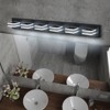 Dolonm 39" Modern Black 6-Light LED Vanity Light - Flawless Makeup Lighting, Moisture-Proof, Easy Install for Bathroom Mirror - 3 of 4