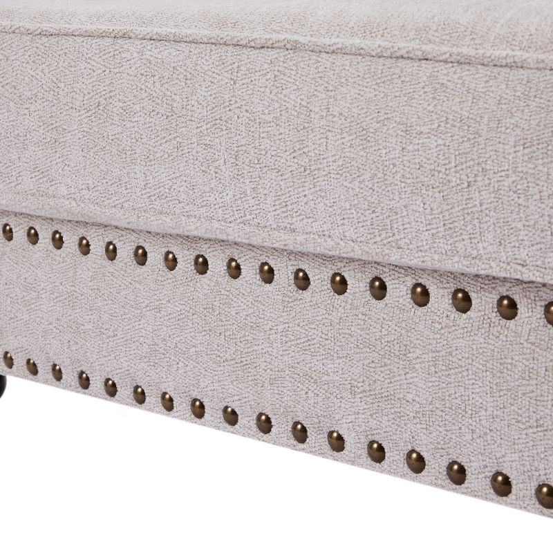 Upholstered 3 Seat/Loveseat/1 Seat Sofa Couches with Nailhead Accents, Scrolled Armrests, and Turned Legs-ModernLuxe, 4 of 7
