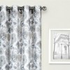 Kate Aurora Key West Summery Floral 2 Pack Grommet Top Sheer Curtain Panels - 2 of 4