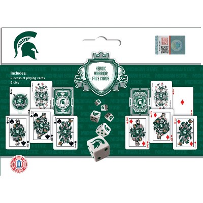 Michigan State Spartans NCAA 2-pack Playing Cards & Dice Set