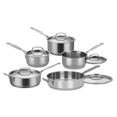 Cuisinart 77-10 Chef's Classic Stainless 10-Piece Cookware Set