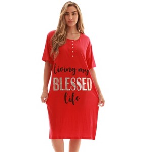 Just Love Short Sleeve Nightgown Sleep Dress for Women - 1 of 3
