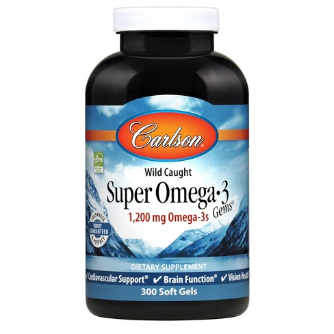 Carlson - Super Omega-3 Gems, 1200 Mg Omega-3s, Norwegian, Wild Caught ...
