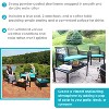 Sunnydaze Outdoor Rattan Coachford Patio Conversation Furniture Set with Loveseat, Chairs, Seat Cushions, and Coffee Table - Blue - 4pc - 2 of 4