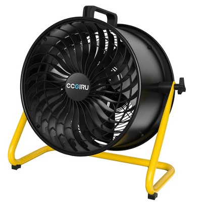 Ihomadore 10" /16" Black Yellow Turbo Drum Fan Box Fans for Industrial Factory