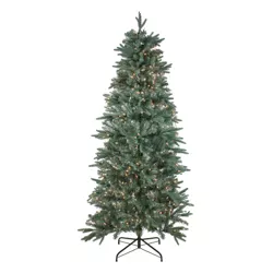 Northlight 7.5' Prelit Artificial Christmas Tree Green Washington Frasier Fir Slim - Clear Lights