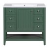 NicBex Modern Bathroom Vanity,Bathroom Sink Vanity with 1 Cabinet and 3 Drawers,Bathroom Sink Cabinet for Bathroom,Blue/Black/Gray/Green - 2 of 4