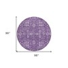 Purple Lilac And Lavender Oriental Washable Indoor Outdoor Area Rug - 3 of 4