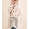 Women's faux-shearling Thermal Contrast Pullover - Blue B - 3 of 4
