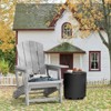GlasFlength Folding Adirondack Patio Seating Sets, with Cup Holder, Suitable for Indoor, Outdoor Patio, Garden, or Backyard，Gray, 31.4"*29.6"*36.4" - 3 of 4