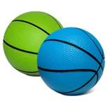 Botabee 5 inch Foam Mini Basketballs for Indoor Hoops, 2 Pack, Green & Blue