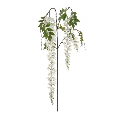 Floral Home 69" White Wisteria Spray - 12-Piece