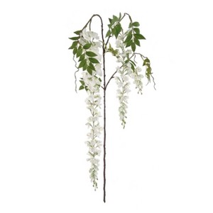 Floral Home 69" White Wisteria Spray - 12-Piece - 1 of 4