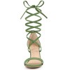 Allegra K Women's Back to College Open Toe Lace Up Chunky High Heels Strappy Sandals - 2 of 4