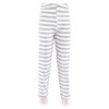 Hudson Baby Infant Girl Cotton Pajama Set, Gray Stripe Pink - image 4 of 4