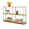 Furinno 3-Tier Double Size Open Bookcase Floor Standing Storage Shelves Display Rack,Beech/White - 4 of 4
