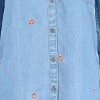 BeachLunchLounge Women's Halloween Haunted Pumpkins Denim Shirt - 2 of 3