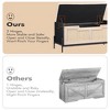 Rattan Storage Bench - Lift Top Storage Trunk, Entryway Storage Bench - 4 of 4