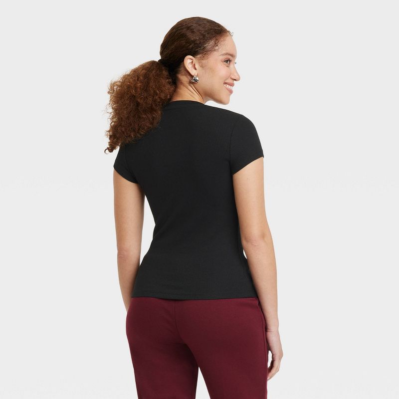 Women's Short Sleeve Ribbed 2pk Bundle T-Shirt - A New Day™, 3 of 6