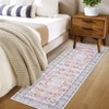 Machine Washable Area Rug Non Slip Rug Vintage Medallion Low Pile Foldable Rugs Stain Resistant Carpet For Bedroom Living Room Kids Room Study Room - 3 of 4