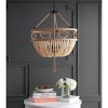 Whitley Pendant - Brown Wooden Finish/Dark Grey - Safavieh. - image 3 of 4