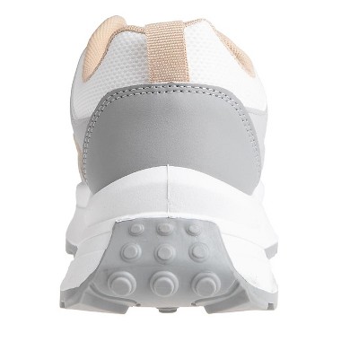 Женские кроссовки Bebe Women's Fashion Lace-Up Platform Shoes Chunky Sneakers with Mixed Material Upper and Logo Rivet, Grey Multi, 11 — фото 5