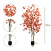 2-pack artificial trees, artificial maple trees, realistic shape, no maintenance, suitable for autumn theme decoration, party decoration - 2 of 4