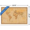 Trends International Antique World Map 2023 Framed Wall Poster Prints - 3 of 4