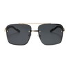 Anna-Kaci Men's Classic Versatile Imitation Wood Grain Leg Fashionable UV400 Sunglasses - 2 of 4