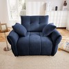 47" Single Seater Sofa with High-Resilience Support Cushions and Throw Pillows,  Modern Design for Living Room White - 2 of 4