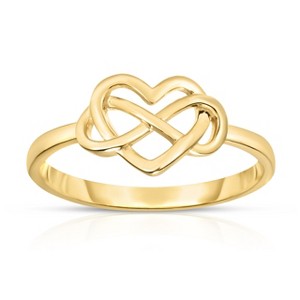 10k Yellow Gold Infinity Heart Women's Ring - 1 of 3
