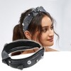 Unique Bargains Women's Sparkle Bling Mesh Faux Pearl Rhinestone Padded Headband 1.3 Inch Wide 1 Pc - 2 of 4