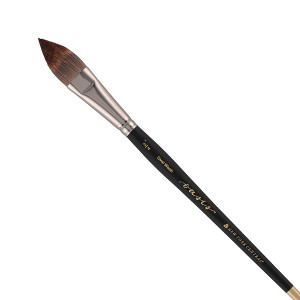 New York Central Oasis Synthetic Brush - Pointed Oval Wash - Handmade in Germany, Professional Watercolor Brushes with Ergonomic Handle, Soft, - 1 of 4