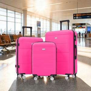 KWPZQEB 3 Piece Luggage Set Carry on Suitcase with ABS Hardshell, Spinner Wheels & TSA Lock, Travel Luggage for Men and Women - 1 of 4