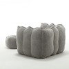 Cesicia 38.58 in-W x 31.5 in-D x 23.23 in-H Coffee Chenille Square Soft Bean Bag Seats With Footstool - 4 of 4