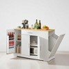 53" Kitchen Island with Tilt-Out Trash Cabinet, Storage Drawers, Adjustable Shelves & Spice Rack – Modern Farmhouse Prep Station for Dining Room - 2 of 4