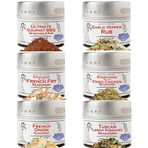 Air Fryer Kitchen Hero Seasoning Set - Artisanal Spice Blends Six Pack | Gustus Vitae - 1 of 4