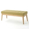 TiramisuBest Storage Ottoman Bench, Brown PU Entryway Bench, 51.25"L x 17.5"W x 16.25"H - 2 of 4