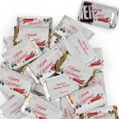 Christmas Candy Party Favors Hershey's Miniatures Chocolate by Just Candy - Vintage Red Truck