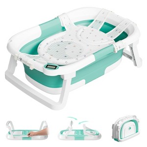 Napei Collapsible Baby Bathtub for Infants and Toddlers with Bath Net and Thermometer - 1 of 4