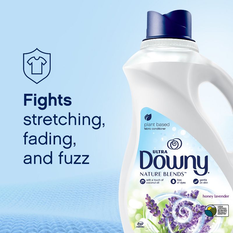 Downy Nature Blends Honey Lavender Scent Liquid Fabric Conditioner and Fabric Softener - 111 fl oz, 5 of 12