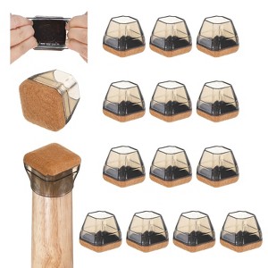 Unique Bargains Durable Multipurpose Use Furniture Silicone Felt Pads Chair Leg Floor Protectors - 1 of 4