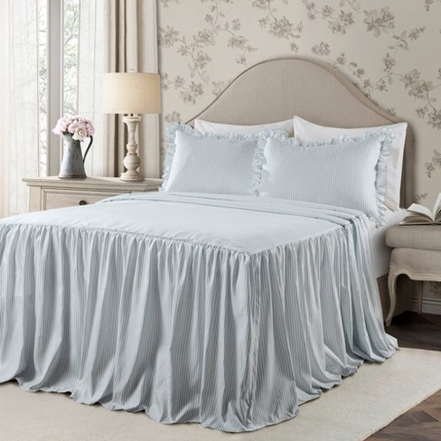 3pc King Ella Lace Ruffle Bedspread Set White - Lush Décor : Target