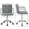 VECELO Rolling Work Chair for Home Office Desk Adjustable Height - 2 of 4