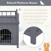 Resenkos 2-Level Hamster Cage Mice and Rat House, Small Animal Habitat for Guinea Pigs, Chinchillas with Openable Top, Front Door, Shelf and Ladder, - 2 of 4