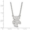 Black Bow Jewelry 10k White Gold Wisconsin Badgers NCAA Necklace 18 Inch - 2 of 4