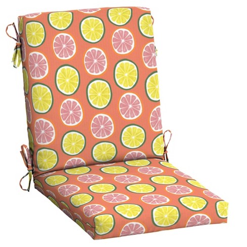 Arden Selections Watercolor Citrus, High Back Patio Chair Cushions Target