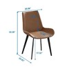 Kumasinova Modern Dining Chair Set of 2, Ergonomic Armless Dining Chair (280LB Capacity), Living Room Chair with Black Metal Leg, Kitchen Chair - 4 of 4
