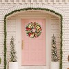 18" Battery Operated Pre-Lit Christmas Wreath, LED Artificial Pine with Berries & Gold Leaves for Front Door, Indoor & Outdoor Decor - 4 of 4